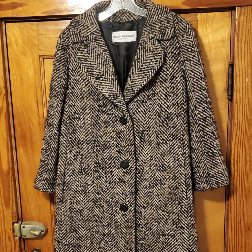 Dolce & Gabbana Women's Wool Mohair Lined Pea Coat EU Size 42 (US Size 10)